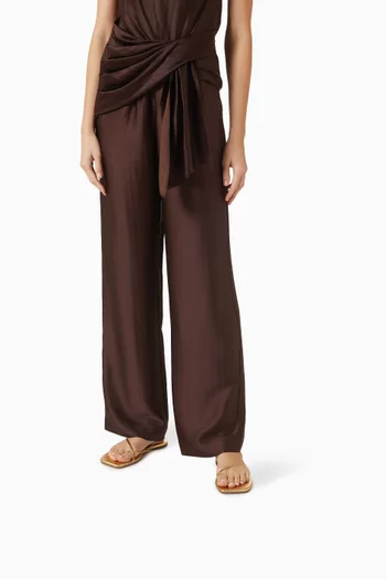 صندل ميلي بكعب مسطح جلد لامع