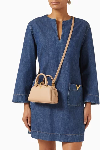 Mini Bowling Bag in Grainy Calfskin