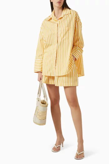 Clemente Striped Shorts in Cotton