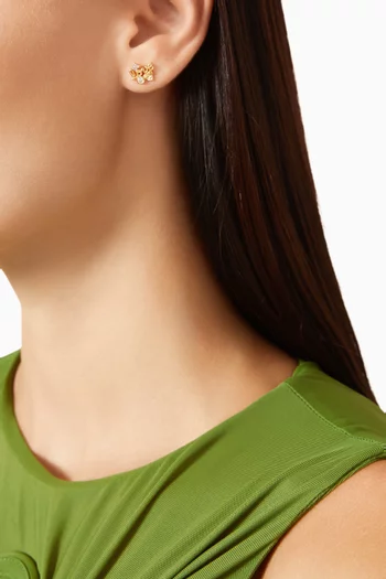 أقراط بتصميم كلمة Love نحاس مطلي ذهب