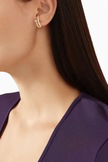 Pavé Abstract Stud Earrings in Gold Vermeil