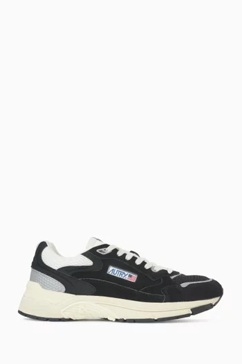 Hyperway Low Sneakers in Suede & Mesh