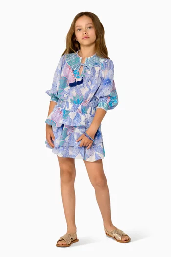 فستان قصير أنا قطن لامع