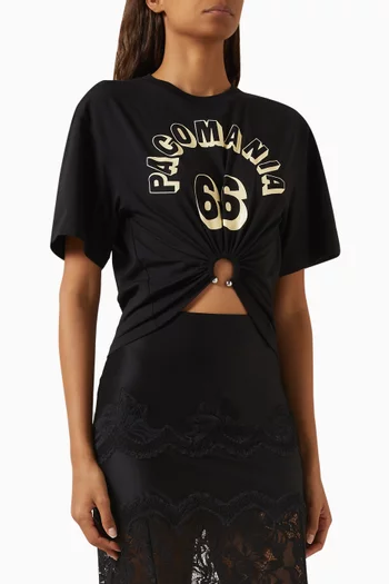 Printed Piercing T-shirt in Cotton