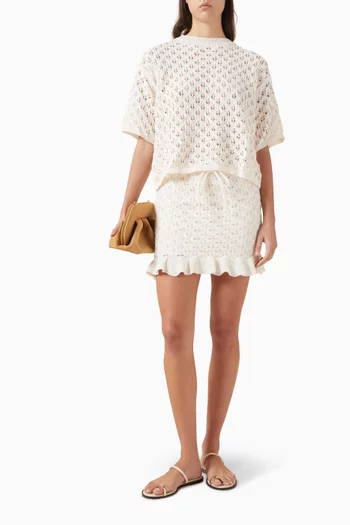 Sabine Top in Pointelle-knit