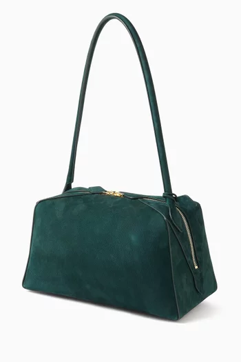 Medium Hip East West Shoulder Bag in Nubuck Leather