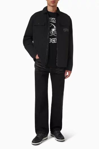 تي شيرت فينتج بطبعة رياضية قطن