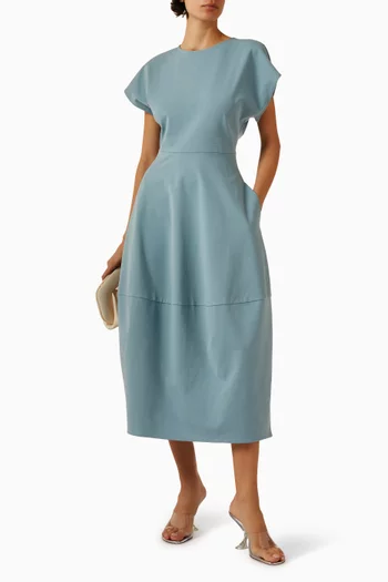 Sculpted Dress in Cotton-blend