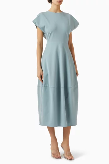 Sculpted Dress in Cotton-blend