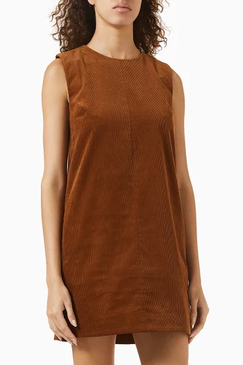 Mini Shift Dress in Corduroy