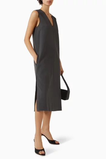 Sleeveless Dress in Viscose-blend