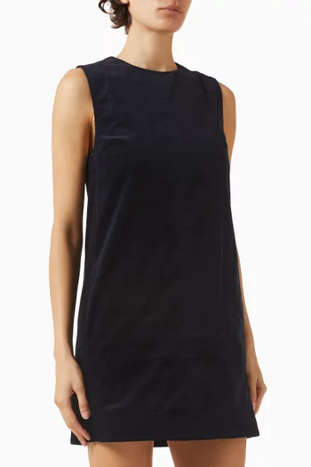 Mini Shift Dress in Corduroy