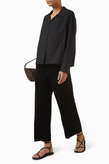 Gathered Shirt in Pima Cotton