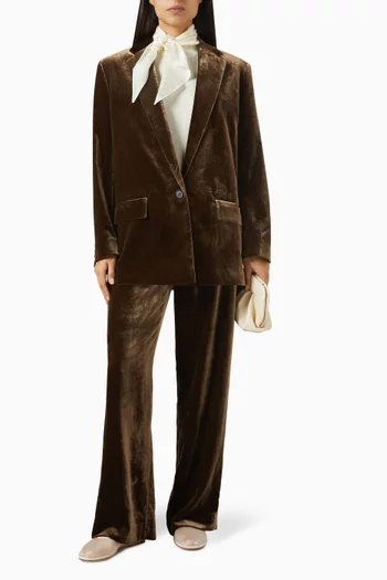 Single-breasted Blazer in Velvet