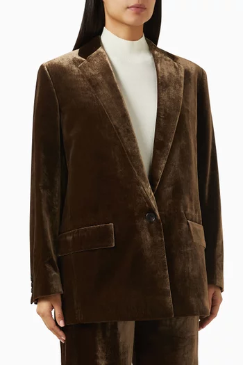 Single-breasted Blazer in Velvet