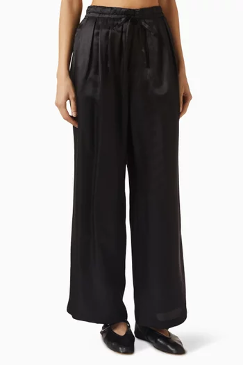 Wide-leg Pants in Satin