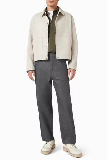 Rinsed Utility Jacket in Denim