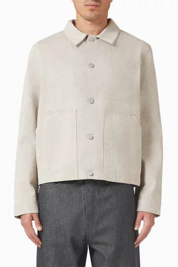 Rinsed Utility Jacket in Denim