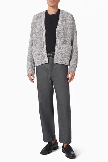 Flecked Zip Cardigan in Knit