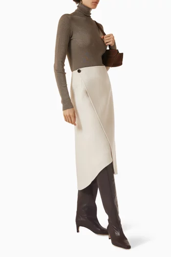 Wrap Midi Skirt