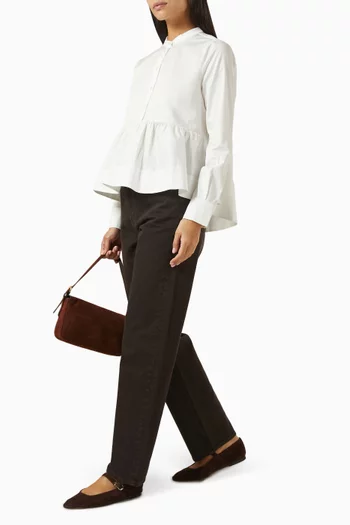 Peplum Shirt in Cotton
