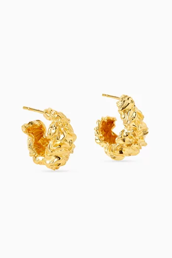 Multi-wave Hoop Earrings in Gold-plated Metal