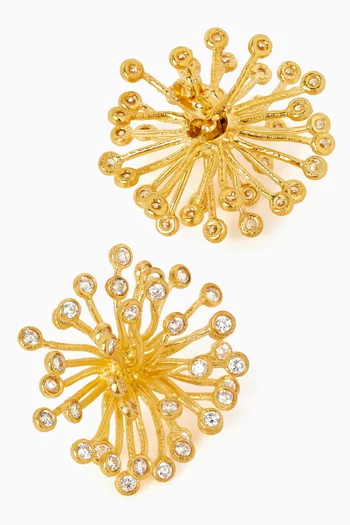 Polen CZ Earrings in Gold-plated Metal