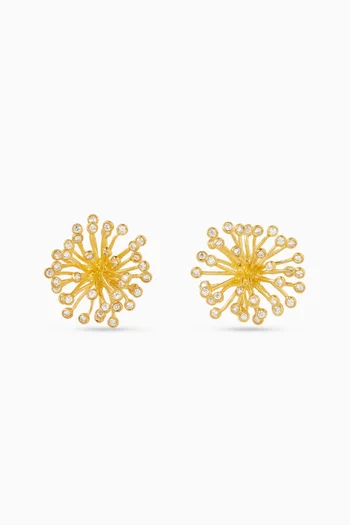 Polen CZ Earrings in Gold-plated Metal