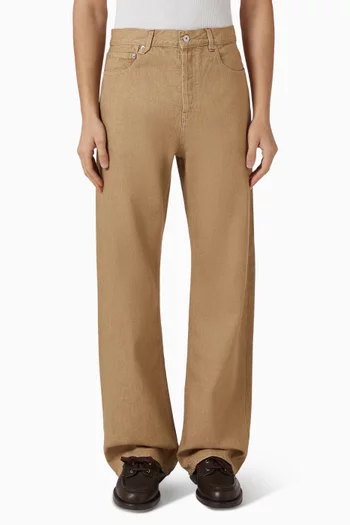 Le De-Nîmes Droit Jeans in Denim