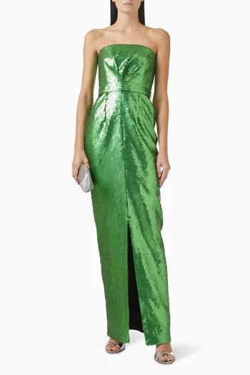 فستان سهرة أيتا مطرز بالترتر