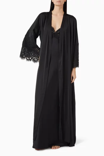 Peyton Long Robe in Satin
