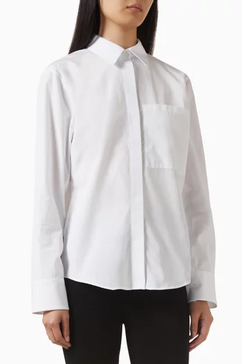 Two-pocket Shirt in Cotton-poplin