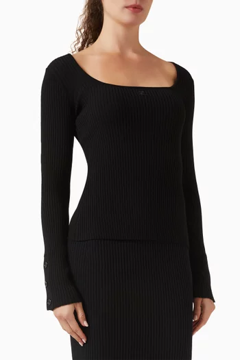 بلوزة هيرتدج نسيج مضلع