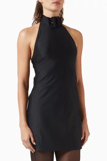 Buckle Dress in Tech-jersey