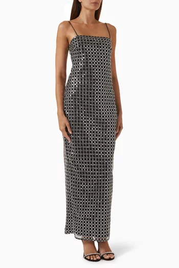 Beaded Maxi Slip Dress