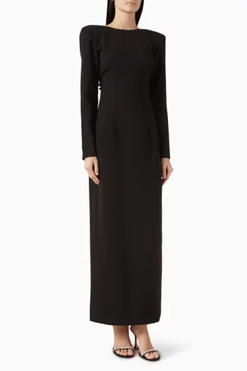 Open Back Dress in Crepe