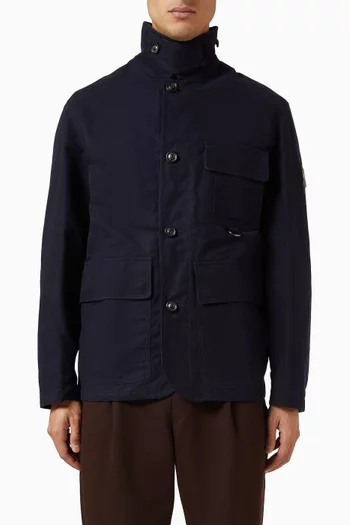 Relaxed Waxed Barn Jacket in Cotton