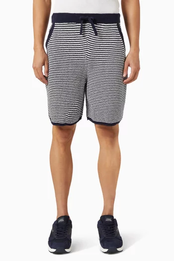 شورت بنسيج بارز مزيج قطن