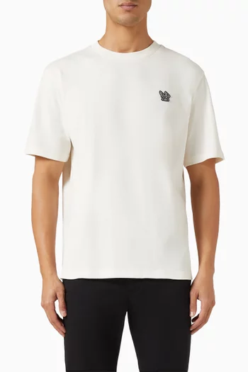 تي شيرت بشارة شعار الماركة قطن