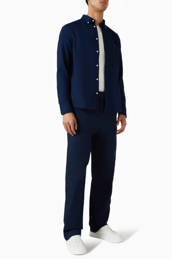 بنطال بقصة فضفاضة تويل