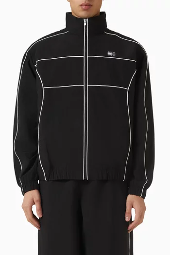 جاكيت بأشرطة بارزة ورقعة علم