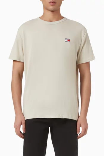 تي شيرت بشارة بشعار الماركة قطن