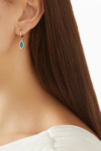 قرط منفرد كاسباه دائري ذهب أصفر عيار 18