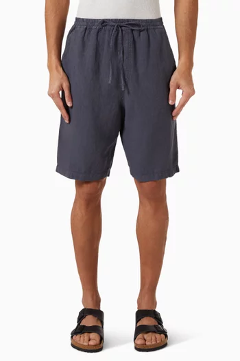 Elasticated Bermuda Shorts in Linen