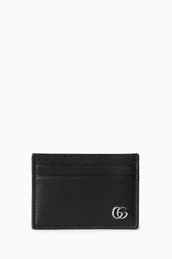GG Marmont Money Clip Card Case in Leather