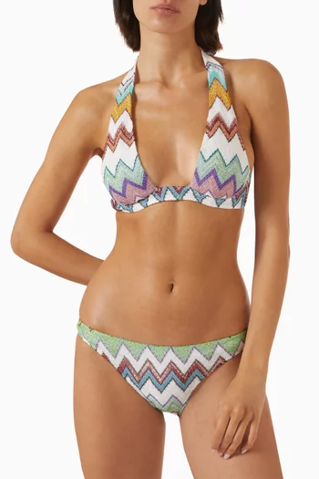Knit Halterneck Bikini Set