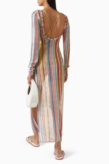 Zig-zag Stripe Cover-up Dress