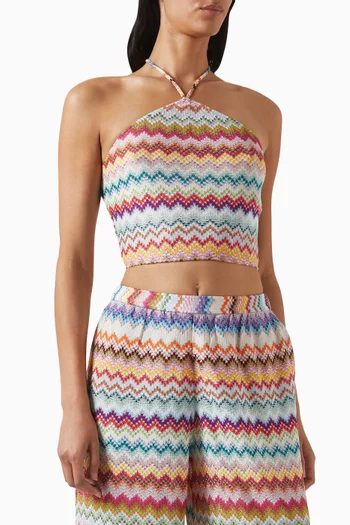 Zig-zag Halter Top