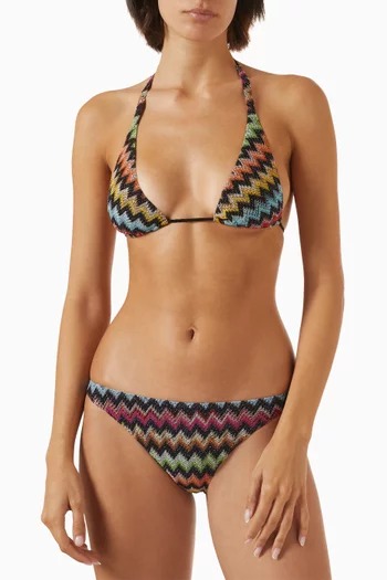 Zigzag Knit Bikini Set