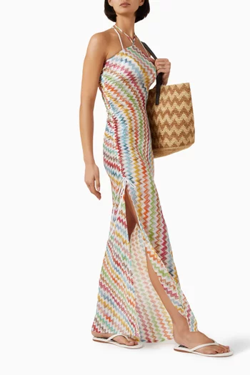 Zigzag Cover-up Dress in Rayon Blend
